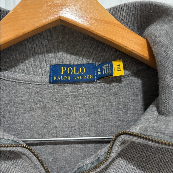 Polo by Ralph Lauren Men’s Gray Cotton Quarter-Zip Sweater, XL - Picture 2 of 8